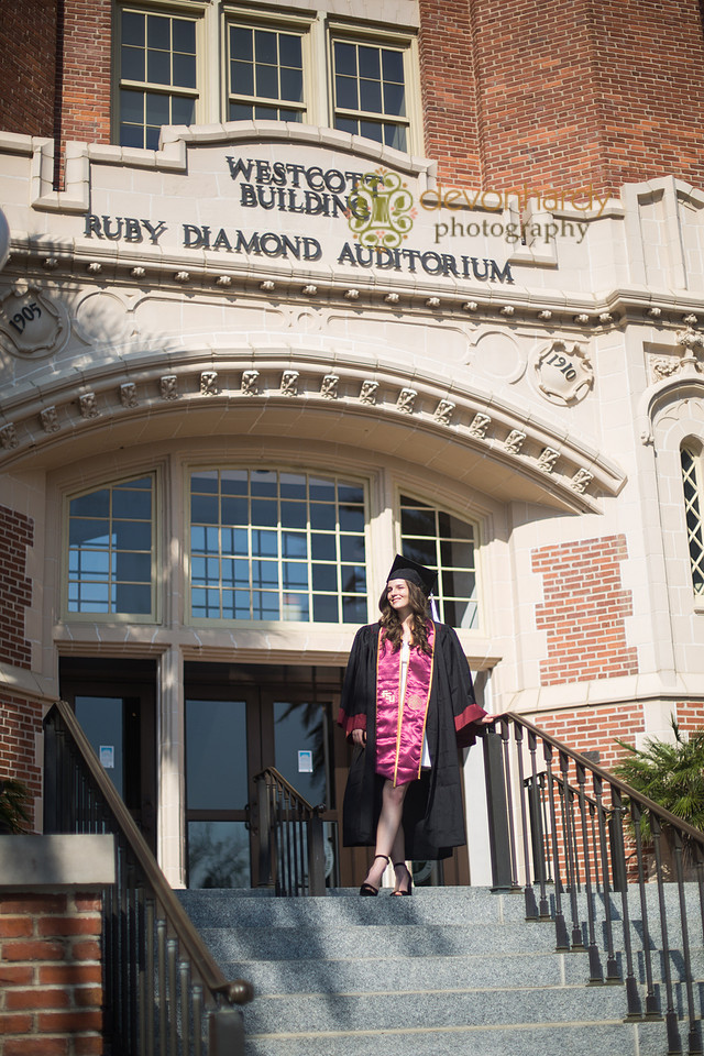 education major, FSU, graduation session, graduate photography, senior portraits, grad sessions, lifestyle photography, Westcott building