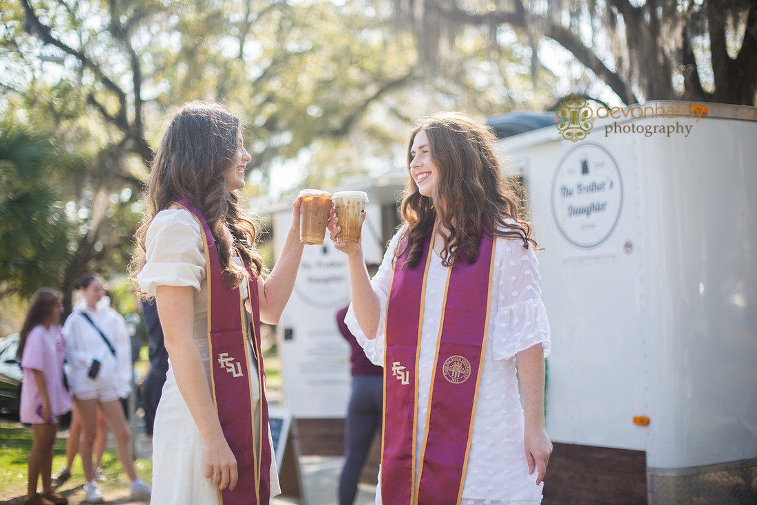 education major, FSU, graduation session, graduate photography, senior portraits, grad sessions, lifestyle photography, The Frother's Daughter, coffee truck
