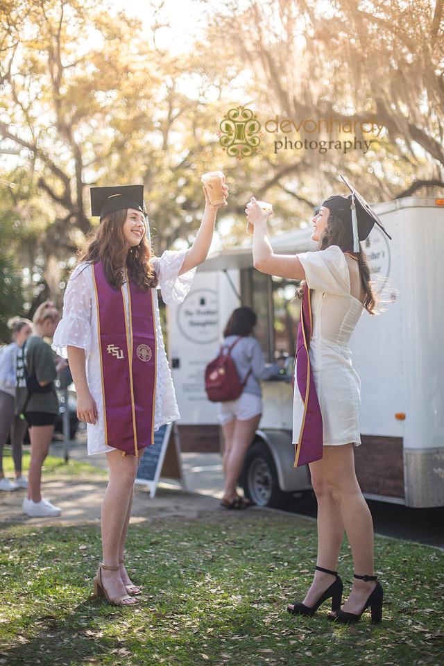 education major, FSU, graduation session, graduate photography, senior portraits, grad sessions, lifestyle photography, The Frother's Daughter, coffee truck